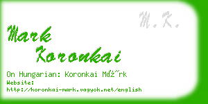 mark koronkai business card